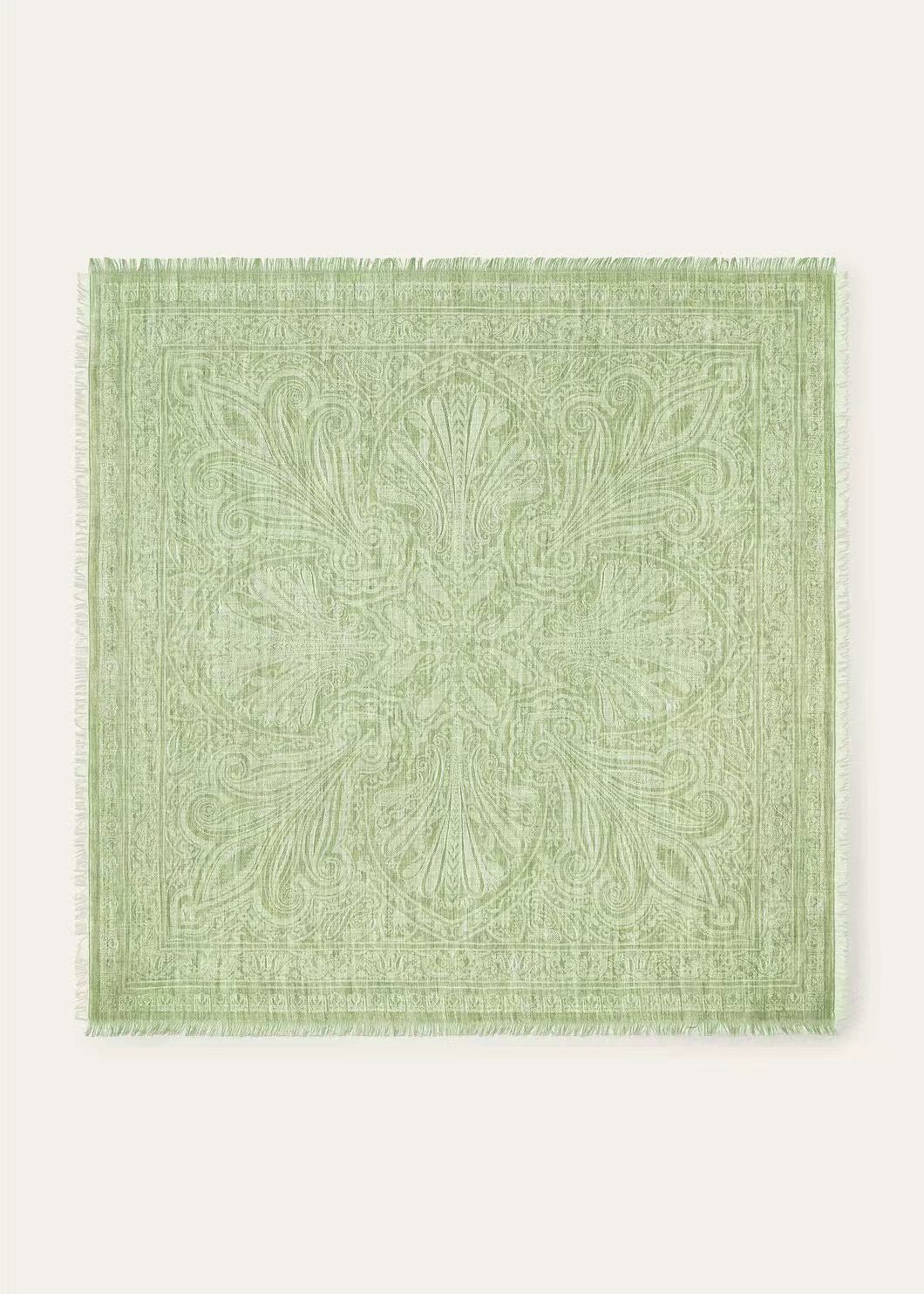 100% cashmere forest green scarf