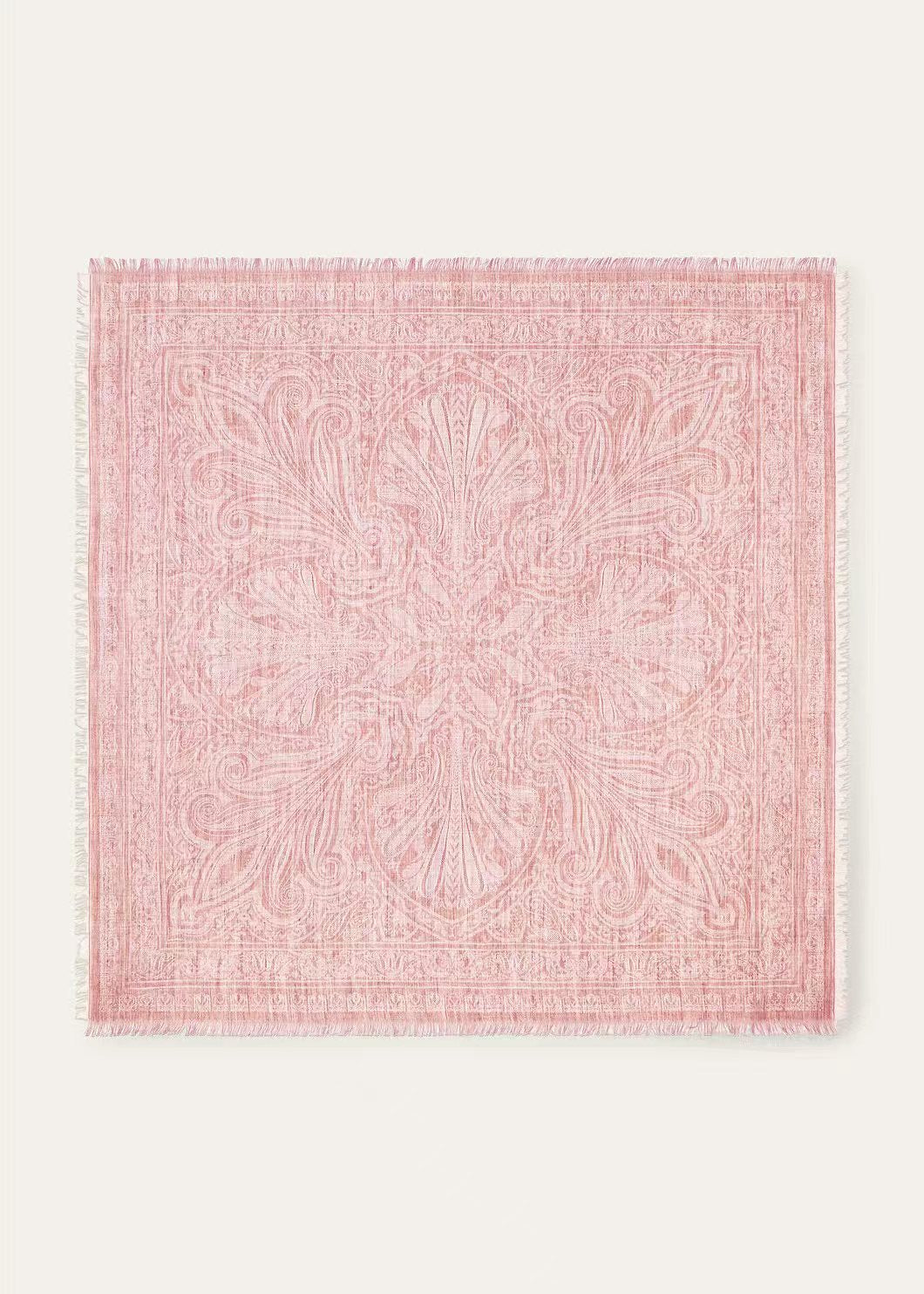 100% cashmere soft pink scarf