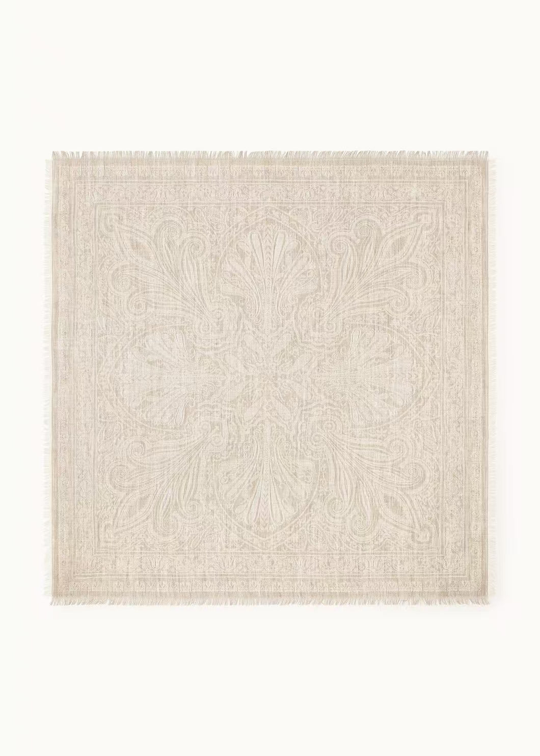 100% Cashmere White Scarf