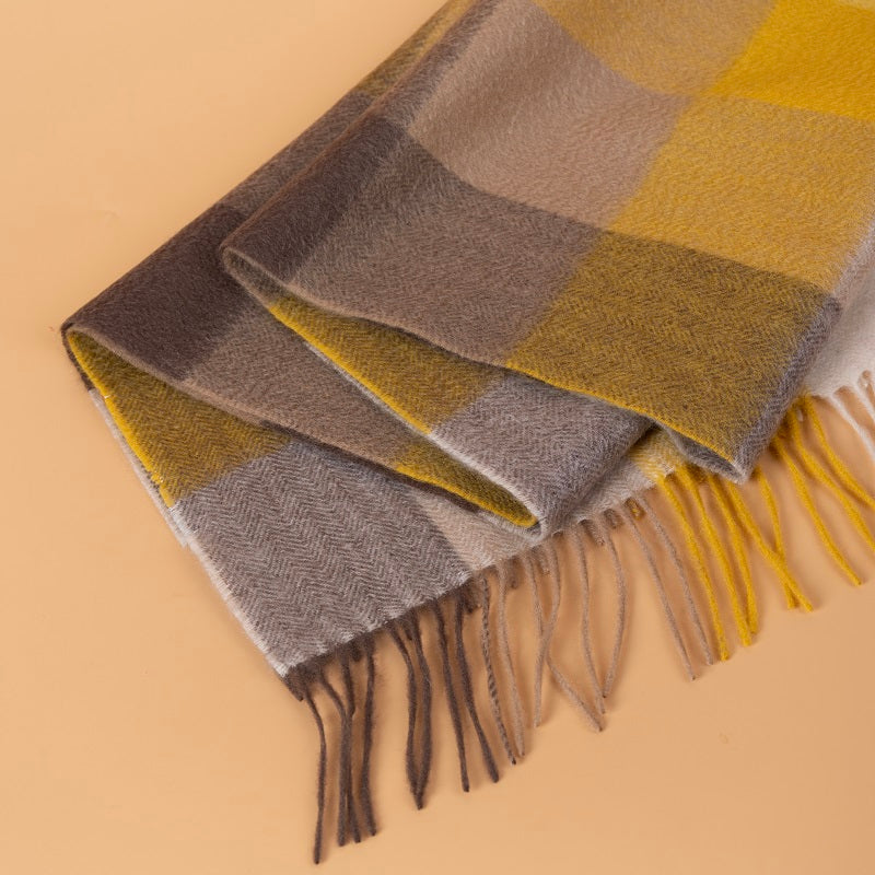 100% Cashmere Plaid Scarf