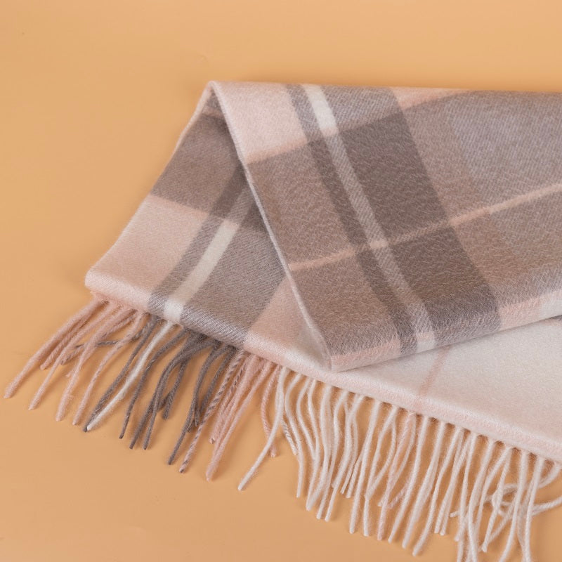100% Cashmere Plaid Scarf