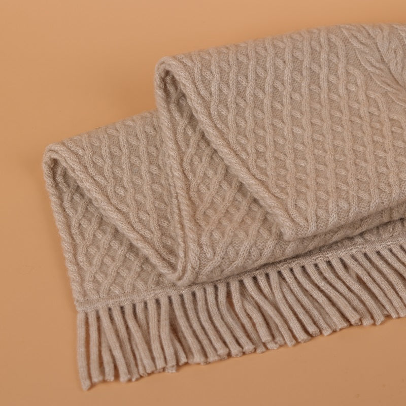 100% Cashmere Knit Scarf