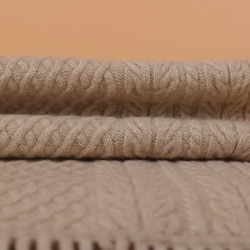 100% Cashmere Knit Scarf