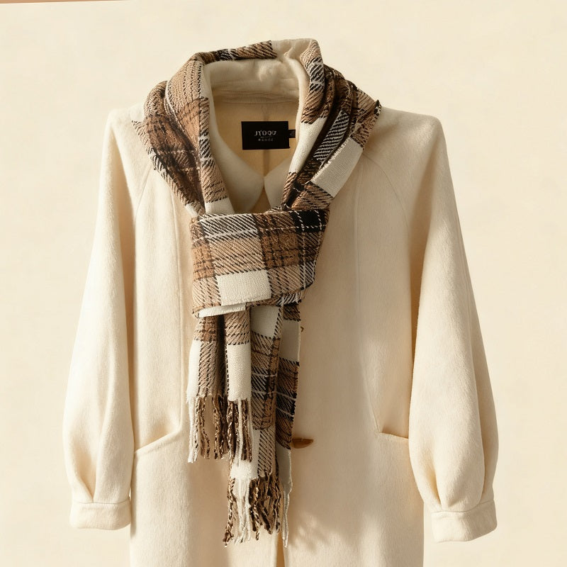 100% Wool Plaid Scarf