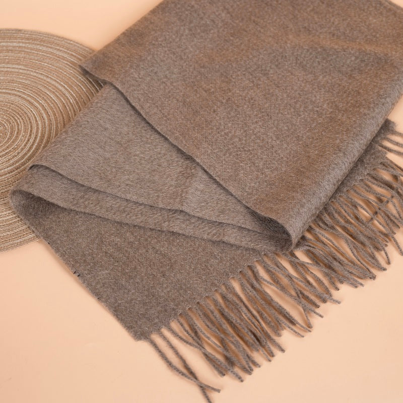 100% Cashmere Solid-Color Scarf