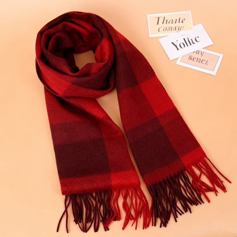 100% Cashmere Plaid Scarf