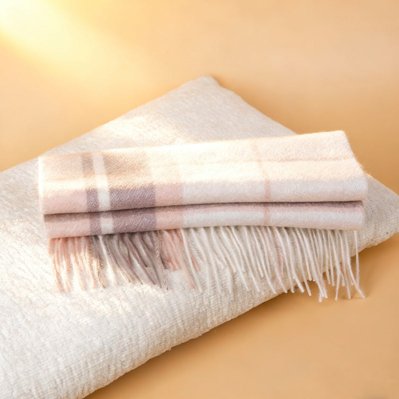100% Cashmere Plaid Scarf