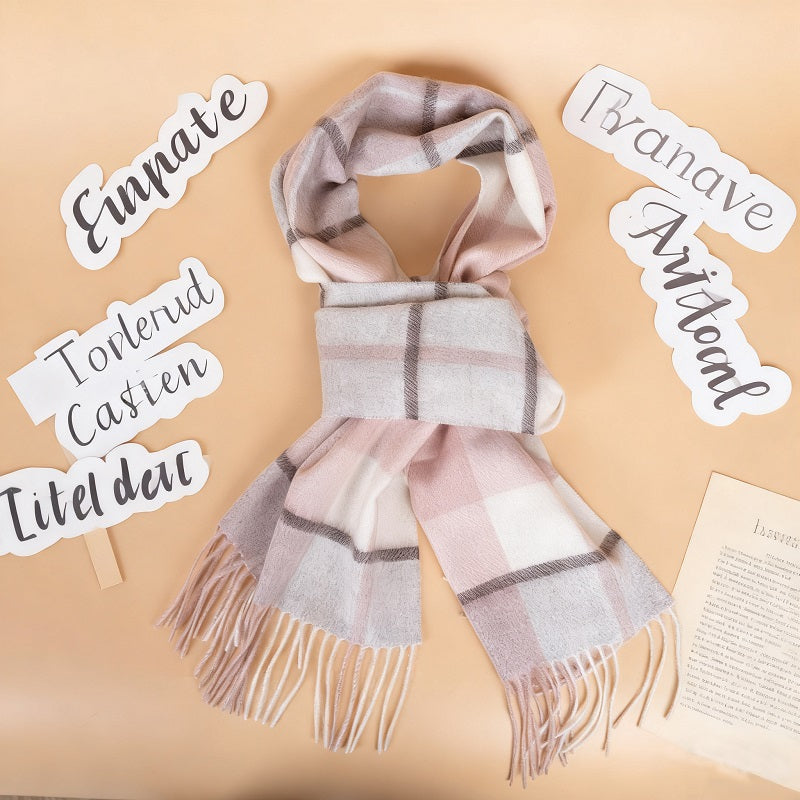 100% Cashmere Plaid Scarf