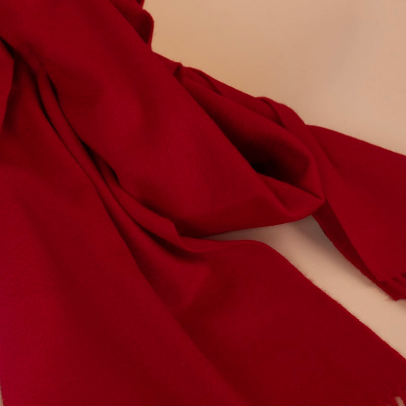 100% Cashmere Solid-Color Scarf